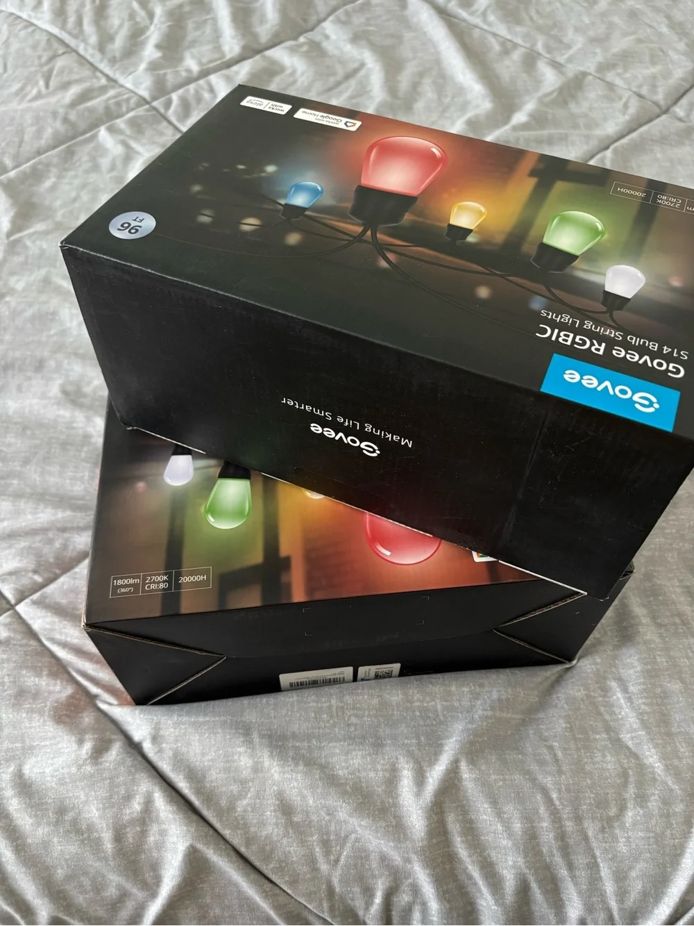 Multicolor S14 Bulb String Lights - 96 ft, RGBIC Party Lights
